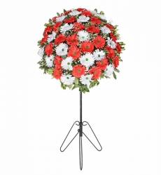 Renkli yapay gerberalar ile hazırlanmış açılış, düğün, nişan ve nikah çiçeği.