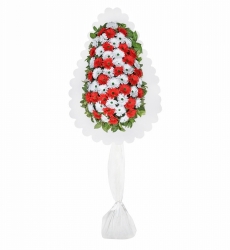 Yapay gerbera ile hazırlanmış tek katlı nikah, açılış ve düğün çiçeği.